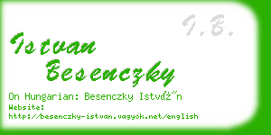 istvan besenczky business card